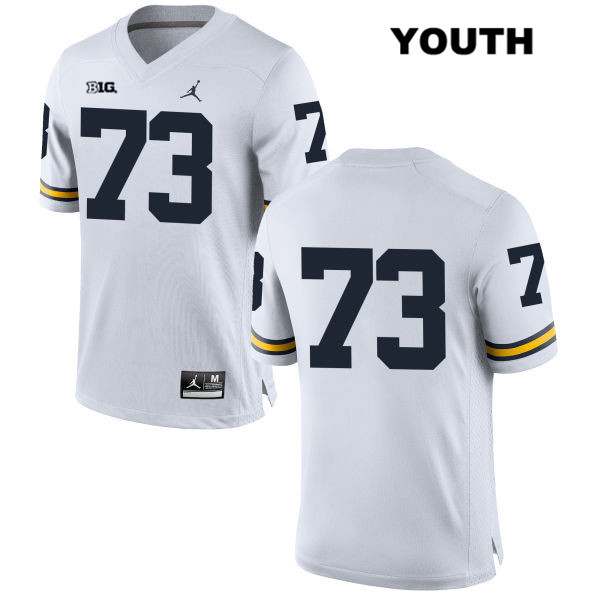 Youth NCAA Michigan Wolverines Maurice Hurst #73 No Name White Jordan Brand Authentic Stitched Football College Jersey XR25W50VU